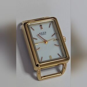 Keep Collective Gold Tank Rectangular TimeKey Watch / With 1 Band